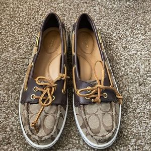 Coach boat shoes size 8.5